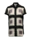 Rick Owens Man Shirt Grey Size 46 Cupro