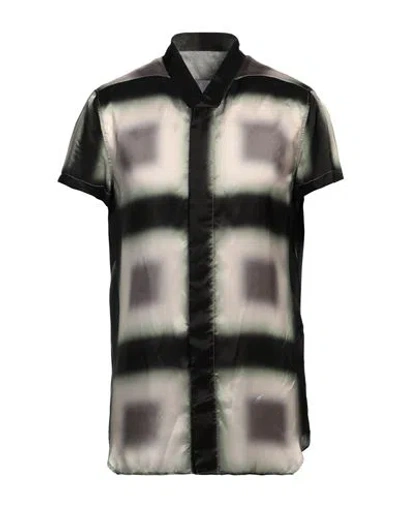 Rick Owens Man Shirt Grey Size 46 Cupro