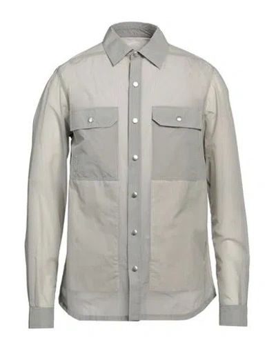 Rick Owens Man Shirt Light Grey Size 38 Polyamide