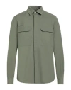 Rick Owens Structured Leather Jacket With Button-down Front In Green