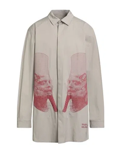Rick Owens Man Shirt Red Size 38 Cotton, Elastane, Polyester