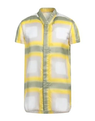 Rick Owens Man Shirt Sage Green Size 38 Cupro