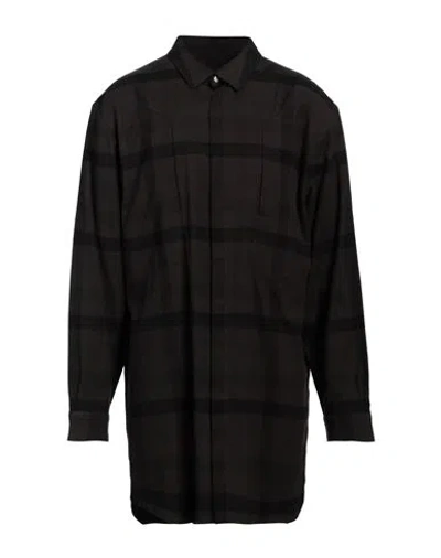 Rick Owens Man Shirt Steel Grey Size 40 Cotton