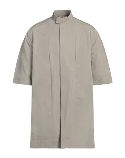 Rick Owens Man Shirt Taupe Size 44 Polyester In Grey