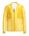 Rick Owens Man Shirt Yellow Size 38 Silk