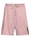 Rick Owens Man Shorts & Bermuda Shorts Antique Rose Size 32 Cotton, Elastane In Pink