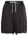 Rick Owens Drawstring Satin Shorts In Black