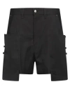 Rick Owens Man Shorts & Bermuda Shorts Black Size 32 Silk In Black