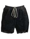 Rick Owens Man Shorts & Bermuda Shorts Black Size 34 Cotton, Elastane In Black