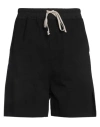 Rick Owens Man Shorts & Bermuda Shorts Black Size 34 Cotton, Elastane