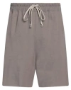 Rick Owens Man Shorts & Bermuda Shorts Grey Size 38 Cotton, Elastane