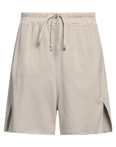 Rick Owens Man Shorts & Bermuda Shorts Light Grey Size 32 Cotton, Elastane In Grey