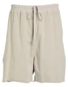 Rick Owens Man Shorts & Bermuda Shorts Light Grey Size 32 Cotton, Elastane In Neutral