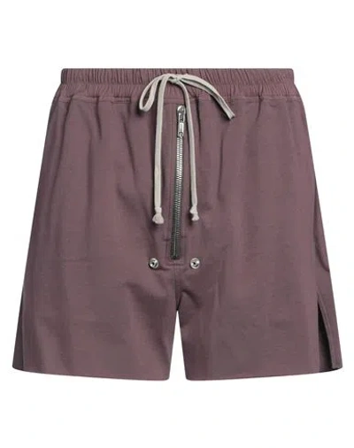 Rick Owens Man Shorts & Bermuda Shorts Mauve Size 38 Cotton, Elastane In Purple