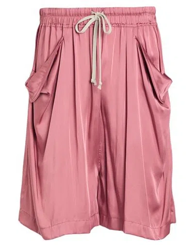 Rick Owens Man Shorts & Bermuda Shorts Pink Size 40 Acetate, Viscose