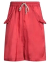 Rick Owens Man Shorts & Bermuda Shorts Red Size 30 Cupro