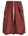 Rick Owens Man Shorts & Bermuda Shorts Rust Size 30 Cupro