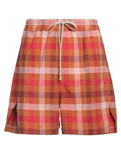 Rick Owens Man Shorts & Bermuda Shorts Tan Size 34 Cotton In Brown