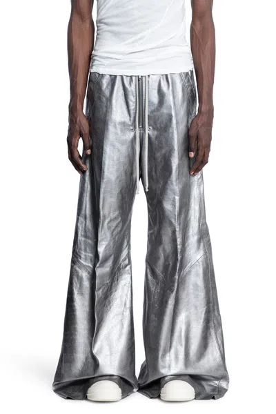 Rick Owens Man Silver Trousers