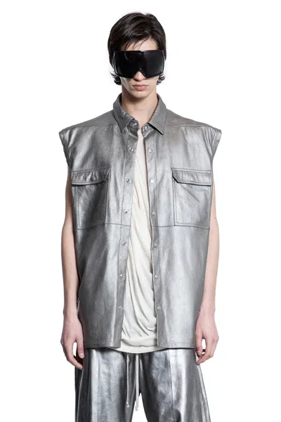 RICK OWENS HOLLYWOOD JUMBO SLEEVELESS OUTERSHIRT