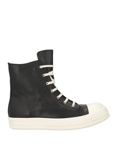 Rick Owens Man Sneakers Black Size 15 Leather