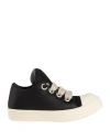 Rick Owens Black Hollywood Jumbolace Low Sneaks Sneakers In Black
