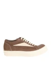 Rick Owens Suede Low-top Sneakers In Brown