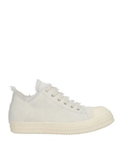 Rick Owens Man Sneakers Off White Size 14 Leather
