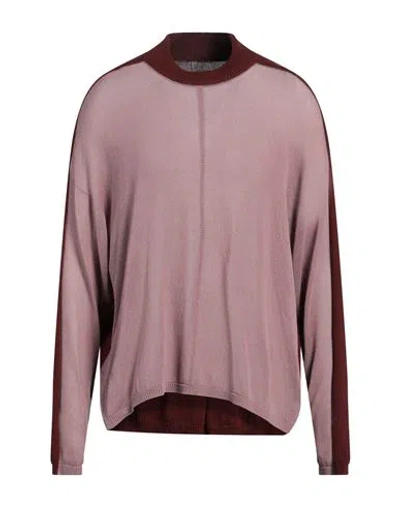 Rick Owens Man Sweater Antique Rose Size L Cotton In Pink