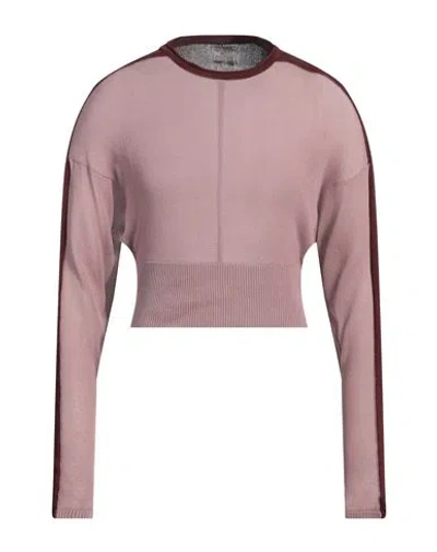Rick Owens Man Sweater Antique Rose Size M Cotton In Pink