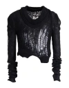 Rick Owens Man Sweater Black Size L Polyamide, Mohair Wool, Wool