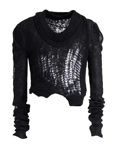 Rick Owens Man Sweater Black Size L Polyamide, Mohair Wool, Wool