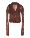 Rick Owens Man Sweater Chocolate Brown Size M Polyamide, Mohair Wool, Wool In Brown