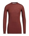 Rick Owens Man Sweater Chocolate Brown Size S Virgin Wool