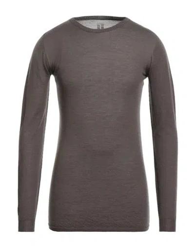 Rick Owens Man Sweater Lead Size Xxl Virgin Wool In Grey