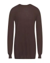 Rick Owens Man Sweater Dark Brown Size Onesize Virgin Wool In Brown