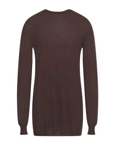 Rick Owens Man Sweater Dark Brown Size Onesize Virgin Wool