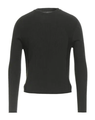 Rick Owens Man Sweater Dark Green Size M Virgin Wool In Black