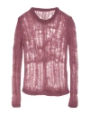Rick Owens Man Sweater Garnet Size M Polyamide, Mohair Wool, Wool In Pink