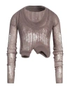 Rick Owens Man Sweater Khaki Size M Polyamide, Mohair Wool, Wool In Beige