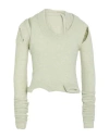 Rick Owens Man Sweater Light Green Size M Alpaca Wool, Polyamide, Wool, Elastane In Green