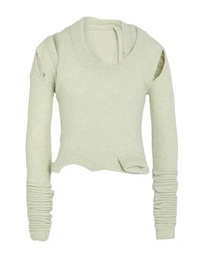 Rick Owens Man Sweater Light Green Size M Alpaca Wool, Polyamide, Wool, Elastane