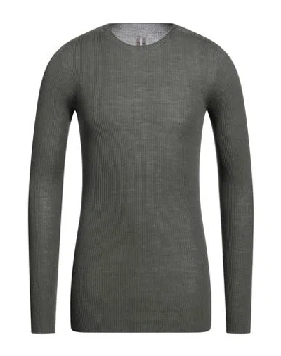 Rick Owens Man Sweater Military Green Size Xxl Virgin Wool In Green