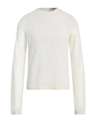 Rick Owens Man Sweater White Size L Virgin Wool