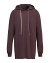 Rick Owens Man Sweatshirt Burgundy Size L Cotton In Red