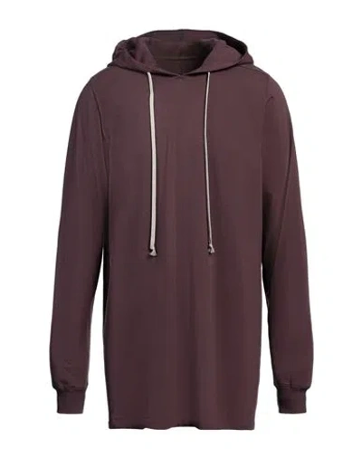 Rick Owens Man Sweatshirt Burgundy Size L Cotton In Red