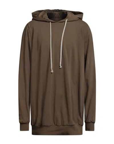 Rick Owens Man Sweatshirt Khaki Size Xxl Cotton In Green