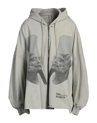 Rick Owens Man Sweatshirt Light Grey Size S Cotton