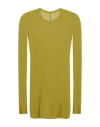 Rick Owens Green Semi-sheer Hoodie In 32 Acid