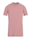 Rick Owens Man T-shirt Antique Rose Size M Cotton In Pink